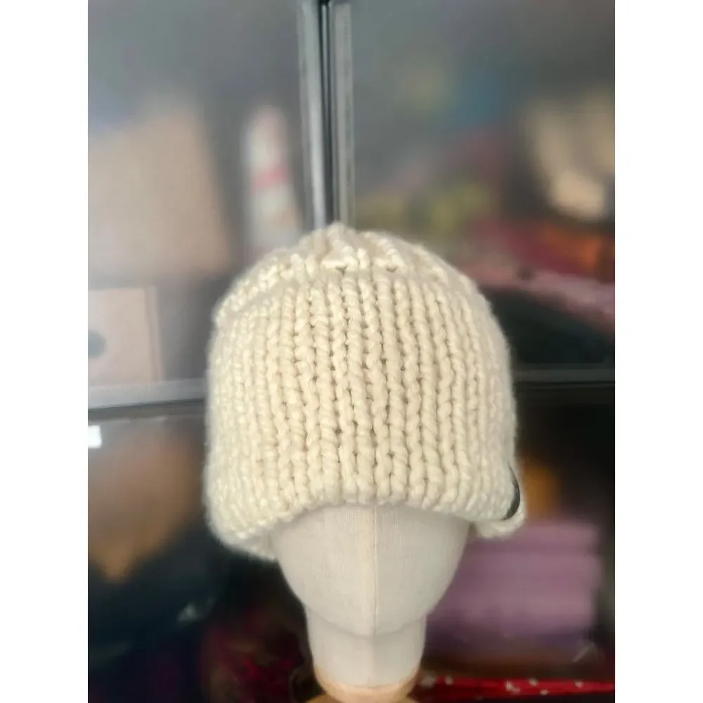 Cozy Cream Knit Beanie with Double Brim - Must Have for Winter Adventures